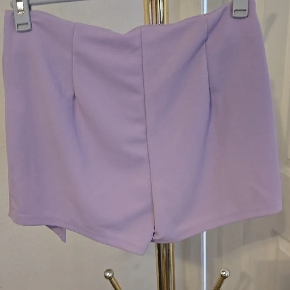 SHEIN Purple Asymmetrical Pencil Skorts - Picture 4 of 5
